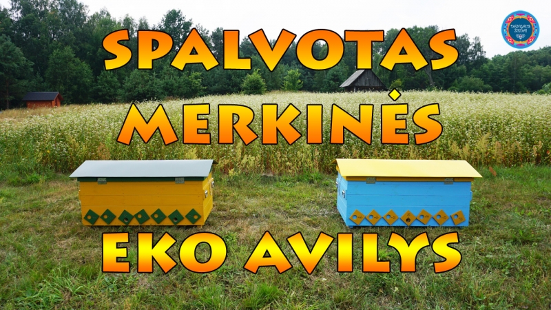 Spalvotas Merkinės eko gulstinis avilys